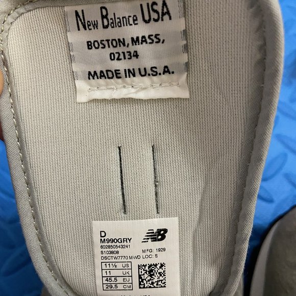 New Balance M990GRY 30th Anniversary Shoes Made In The U.S.A Size Gray NEW main image 8